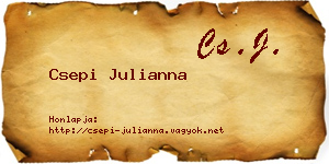 Csepi Julianna névjegykártya