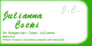 julianna csepi business card